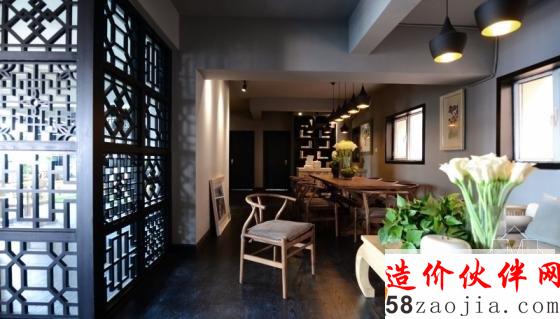 新疆“研墨黑白”新中式安富业消防办公室