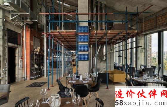 460平阁楼“打造”莫斯科Door 19酒吧餐厅