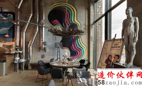 460平阁楼“打造”莫斯科Door 19酒吧餐厅