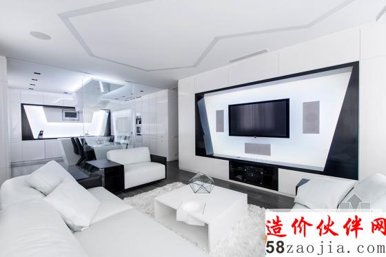 俄罗斯黑白色“冒险计划”未来派公寓