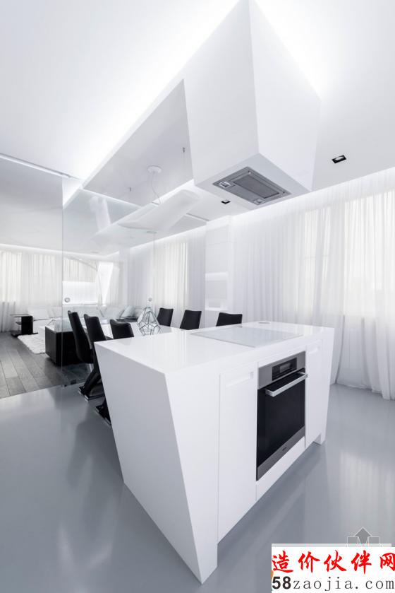 俄罗斯黑白色“冒险计划”未来派公寓