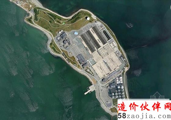 谷歌上的污水厂 美国Deer island污水厂