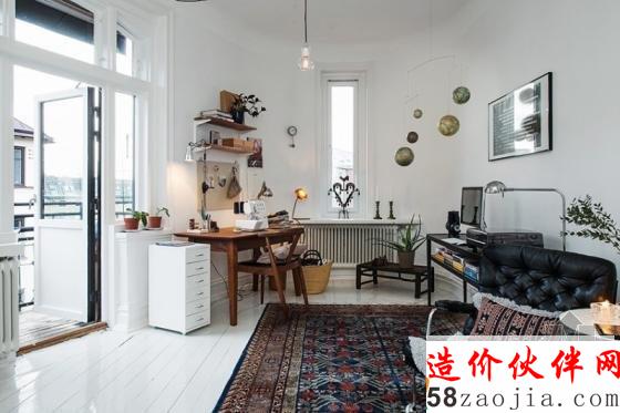 26坪瑞典“L型”小家庭公寓设计