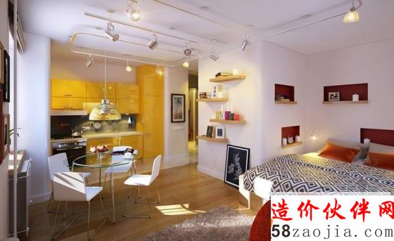 小户型大喜爱!俄罗斯现代15坪数套房设计