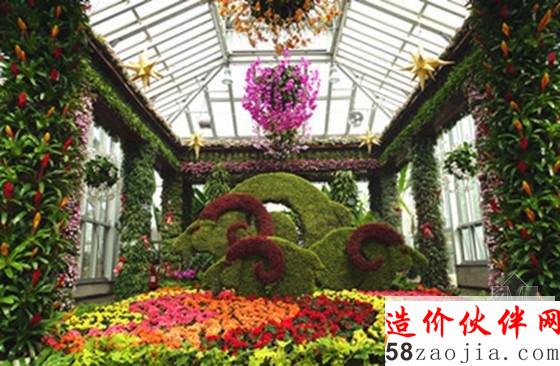上海植物园年宵花展主题景点喜气“羊羊”