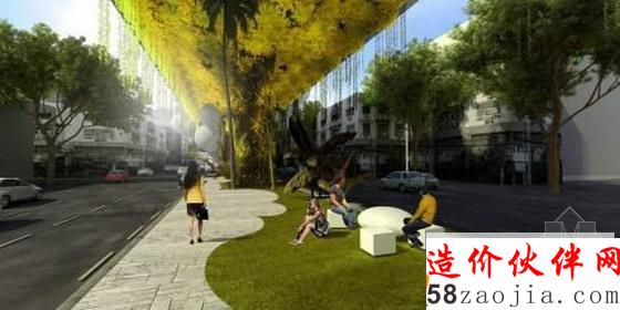 泰国曼谷空中车道和空中花园