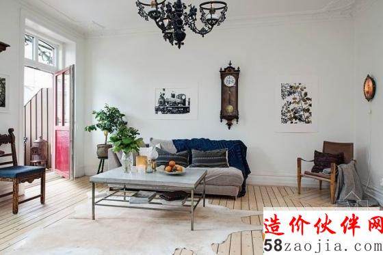 哥德堡翻新变身“精致”宫廷风北欧公寓