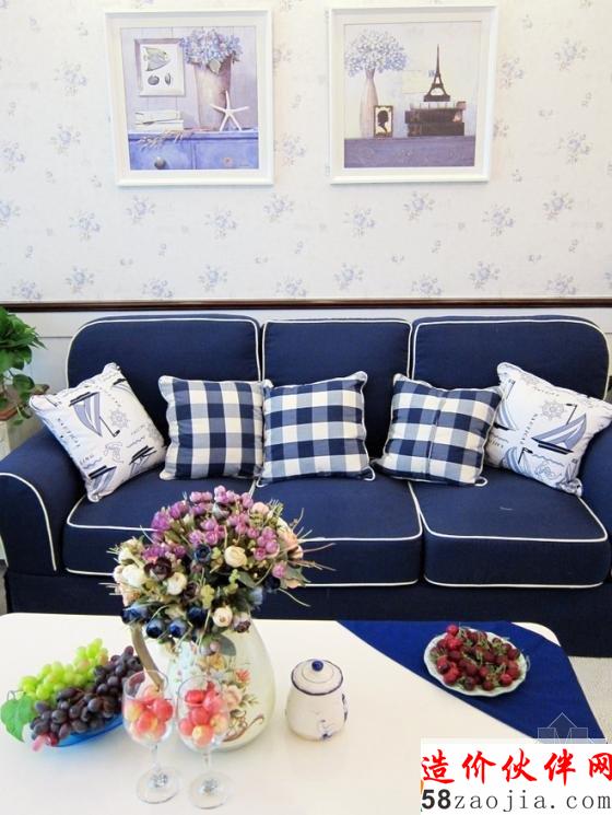 83平上海“蓝色大海”梦想之家两居室设计