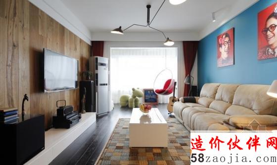 简单精致!100㎡混搭两居婚房设计