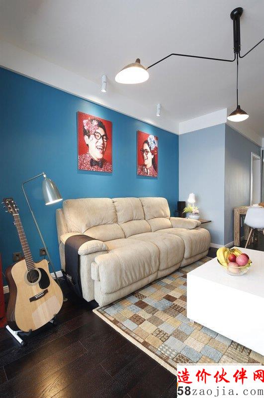 简单精致!100㎡混搭两居婚房设计