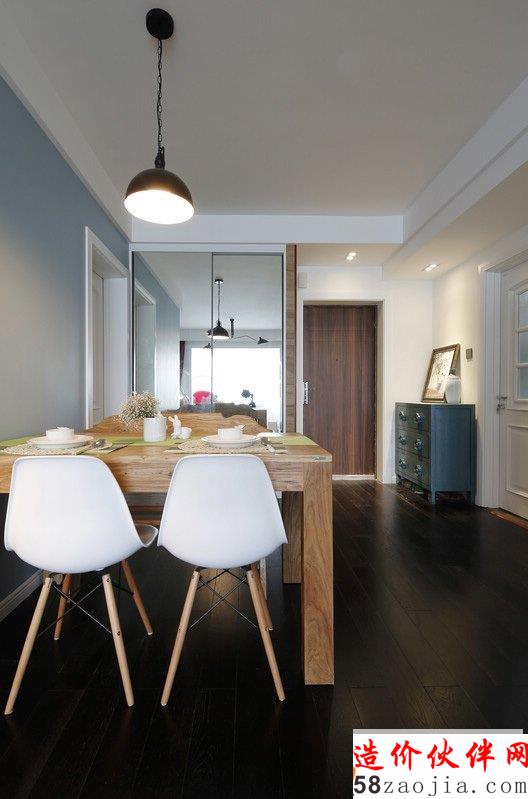 简单精致!100㎡混搭两居婚房设计