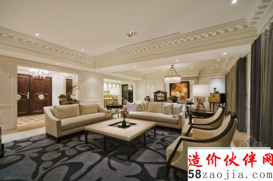 495平欧式“无侵略”白色住宅空间设计