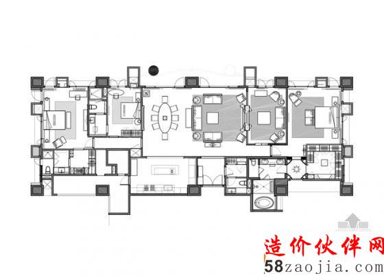 495平欧式“无侵略”白色住宅空间设计