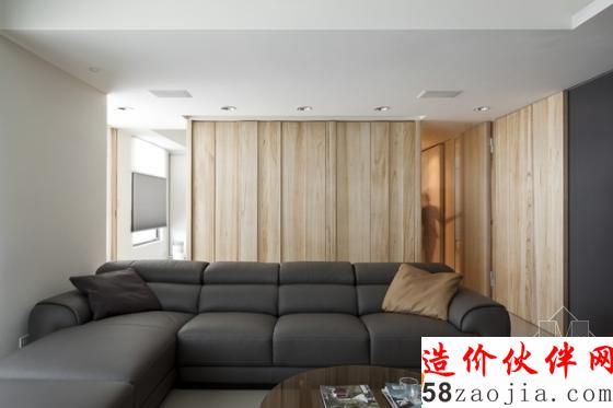 个性时尚!现代简约“墨黑”两居室设计