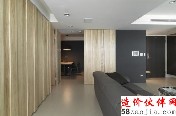 个性时尚!现代简约“墨黑”两居室设计