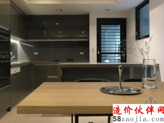 个性时尚!现代简约“墨黑”两居室设计