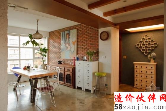 110平温馨美式乡村风情两居室设计