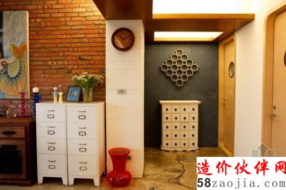 110平温馨美式乡村风情两居室设计