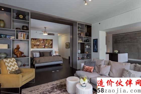 小空间大设计!洛杉矶“现代风”一居室公寓