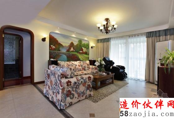 宁静致远!132平地中海“混搭”婚房设计