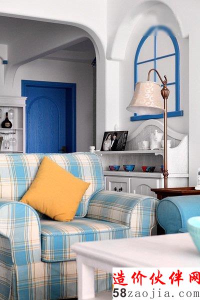 100平地中海风格“蓝色格调”样板间设计