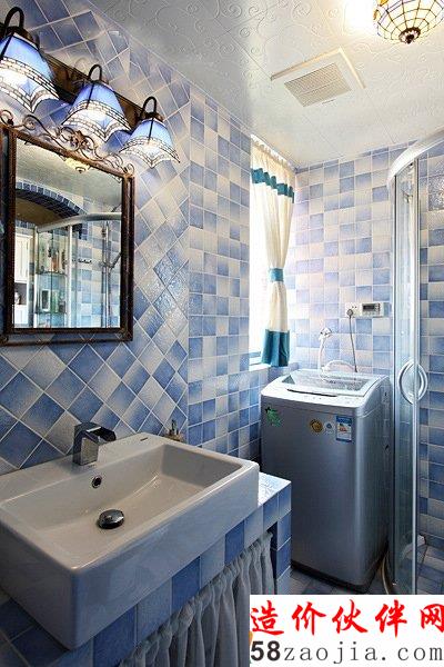 100平地中海风格“蓝色格调”样板间设计