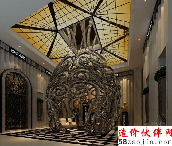 重庆贵族领地“黑灰白”环球5号会所设计