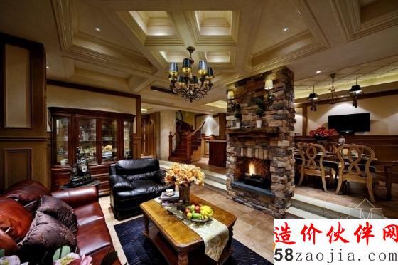 深沉色彩!浓浓美式风情“空中城堡”家居