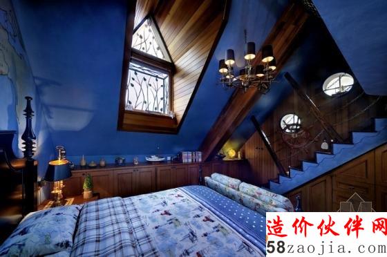 深沉色彩!浓浓美式风情“空中城堡”家居