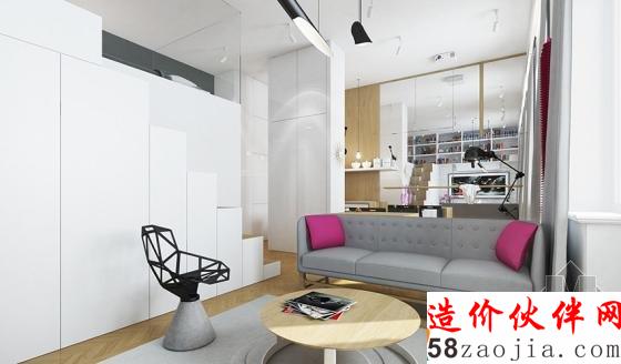 33平舞蹈家“楼中楼”挑高公寓设计