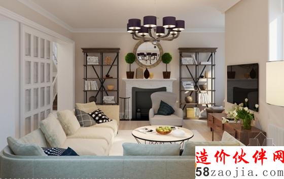 开放式空间!浪漫优雅“裸色”小复式设计