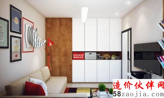 小户型大惊喜!47平米一居室单身公寓