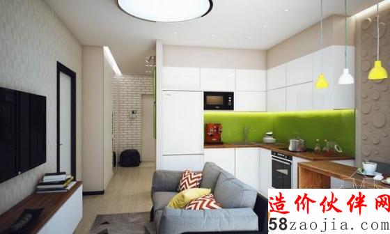 小户型大惊喜!47平米一居室单身公寓