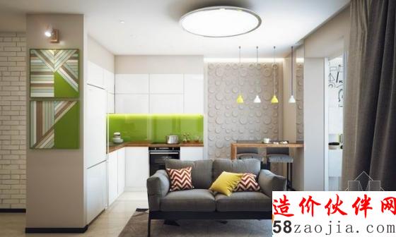 小户型大惊喜!47平米一居室单身公寓