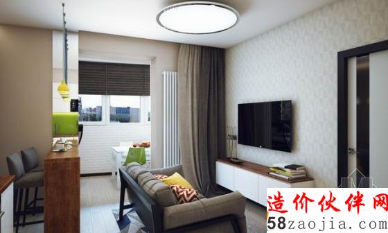 小户型大惊喜!47平米一居室单身公寓