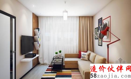 小户型大惊喜!47平米一居室单身公寓
