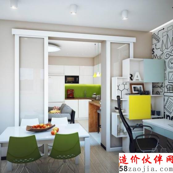 小户型大惊喜!47平米一居室单身公寓