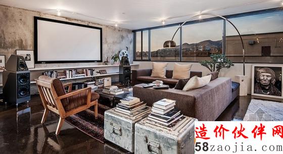 成熟男性风格之美国都会现代风Loft公寓