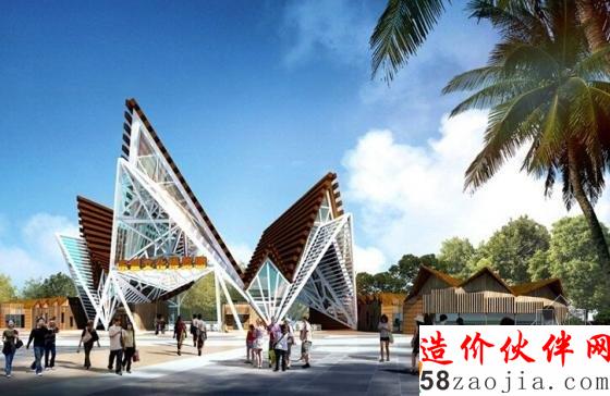 南宁东盟文化博览园入口大门效果图