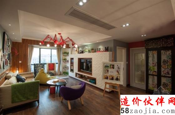 童心未泯!七彩魔术混搭三居室婚房设计