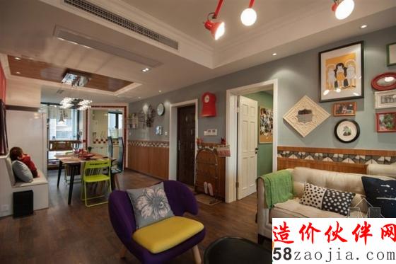 童心未泯!七彩魔术混搭三居室婚房设计