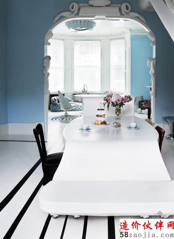 “梦幻蓝”伦敦设计师Danielle Moudaber的私宅