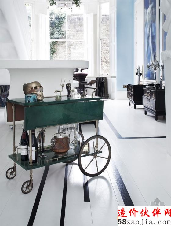 “梦幻蓝”伦敦设计师Danielle Moudaber的私宅