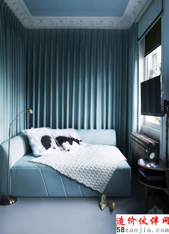 “梦幻蓝”伦敦设计师Danielle Moudaber的私宅