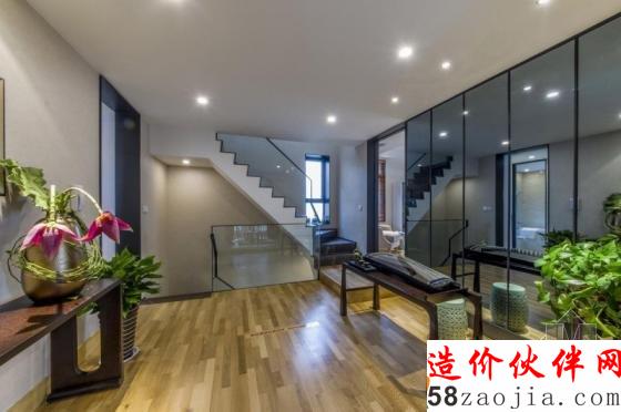 新中式风格 西安绿地国际生态城连体别墅样板间设计