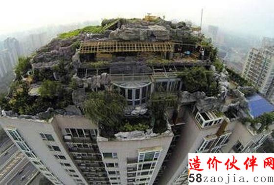 航拍人济山庄B座楼顶