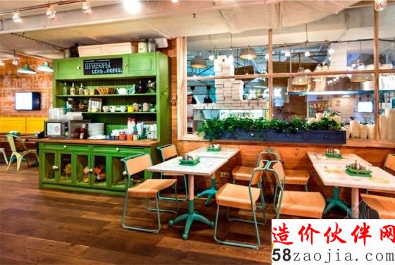 俄罗斯Obed Buffet“健康”“绿色”LOFT风格快餐厅