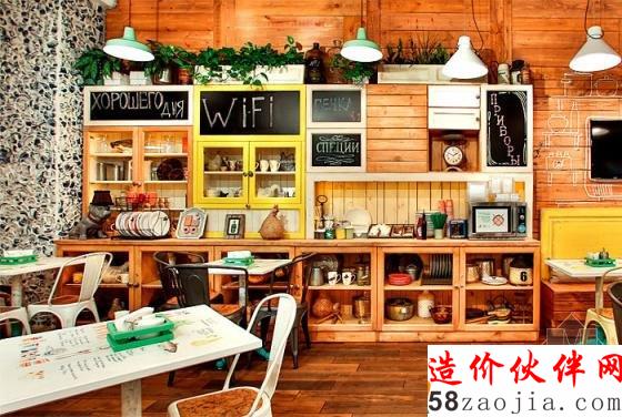 俄罗斯Obed Buffet“健康”“绿色”LOFT风格快餐厅