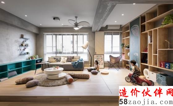 清新自然!高雄“现代简约”开放式亲子公寓