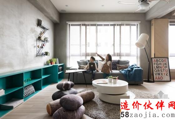 清新自然!高雄“现代简约”开放式亲子公寓